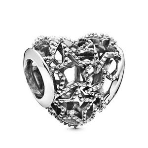 Pandora Heart and Beaded Stars Charm